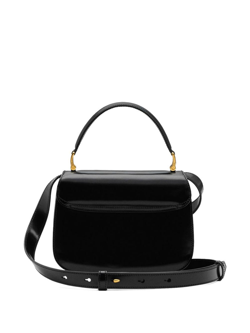 Ami Paris Black Cow Leather Top Handle Paris Paris Bag | URBALENTI ™
