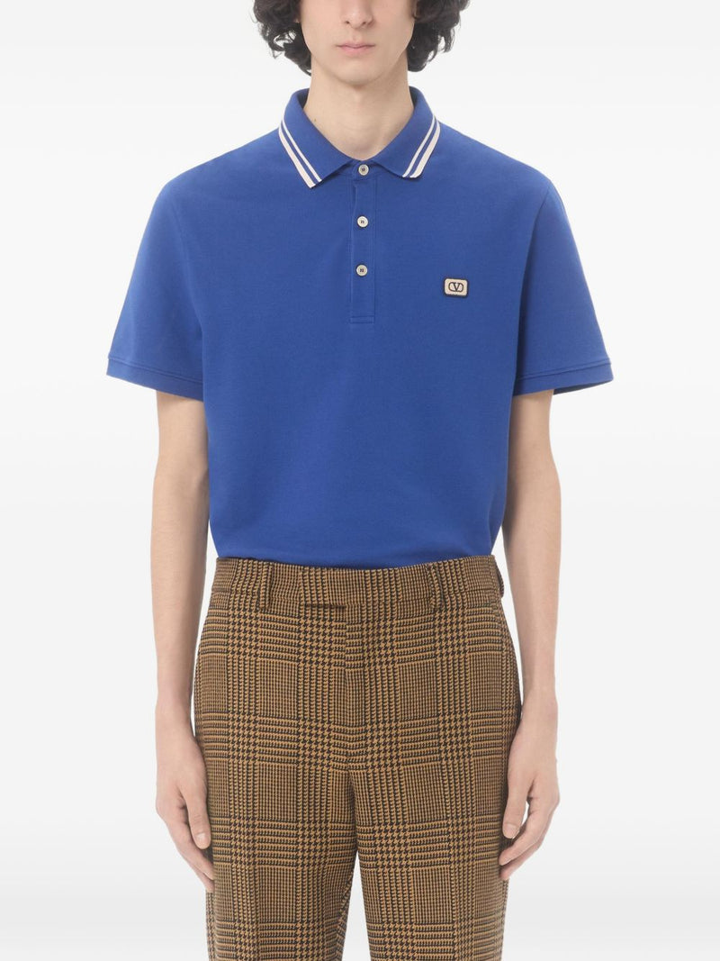 Valentino VLogo Signature piquet cotton polo shirt Variant 1 |... | Urbalenti™ NYC