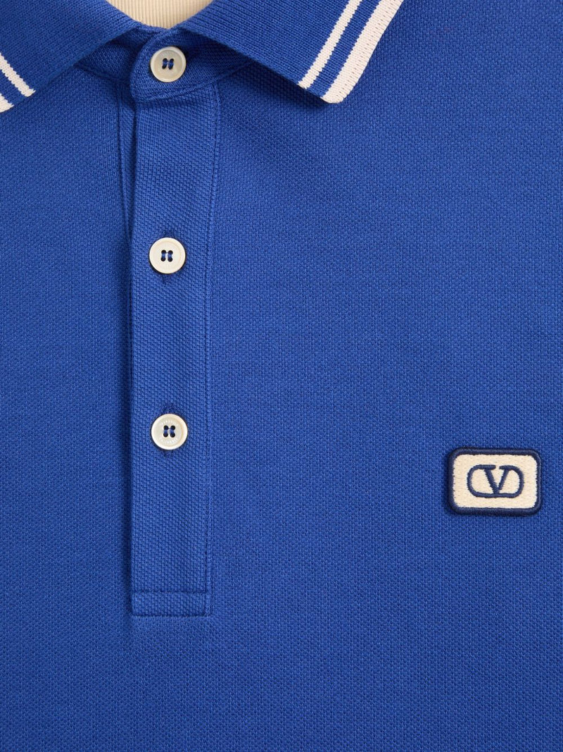 Valentino VLogo Signature piquet cotton polo shirt Variant 1 |... | Urbalenti™ NYC