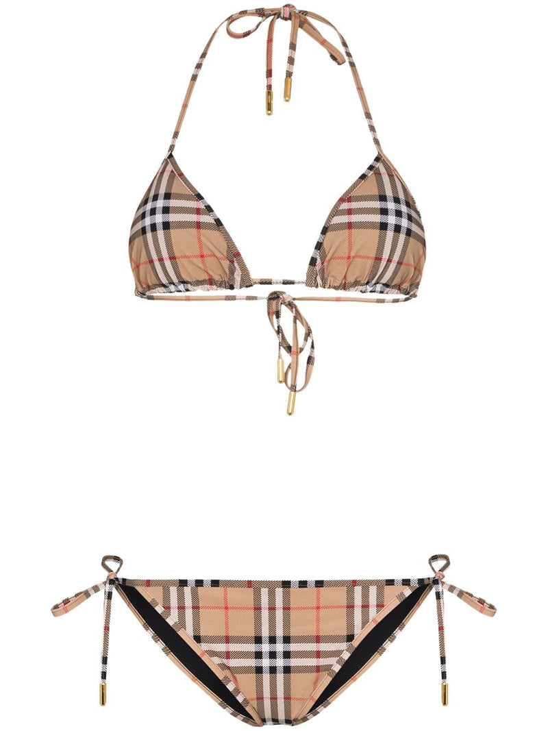 Burberry Check triangle bikini set | Urbalenti™ NYC