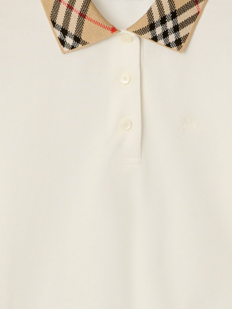 Burberry Check collar cotton polo shirt Variant 4 | Urbalenti™ NYC