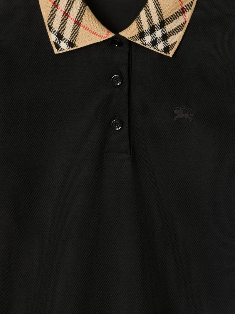Burberry Check collar cotton polo shirt | Urbalenti™ NYC