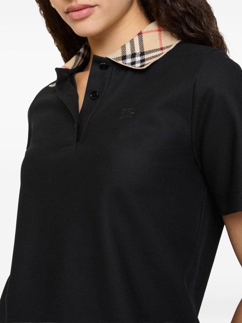 Burberry Check collar cotton polo shirt | Urbalenti™ NYC