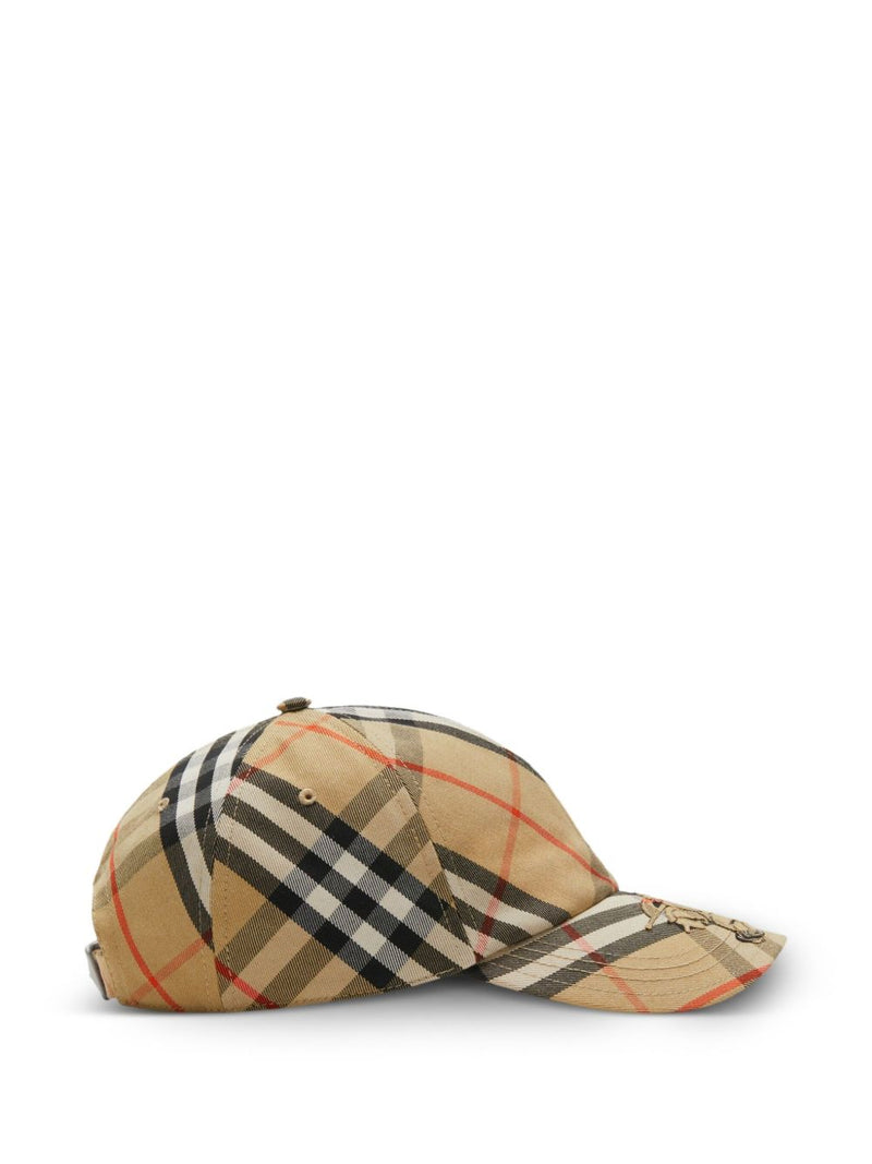Burberry Check Ekd Twill Baseball Cap | Urbalenti™ NYC