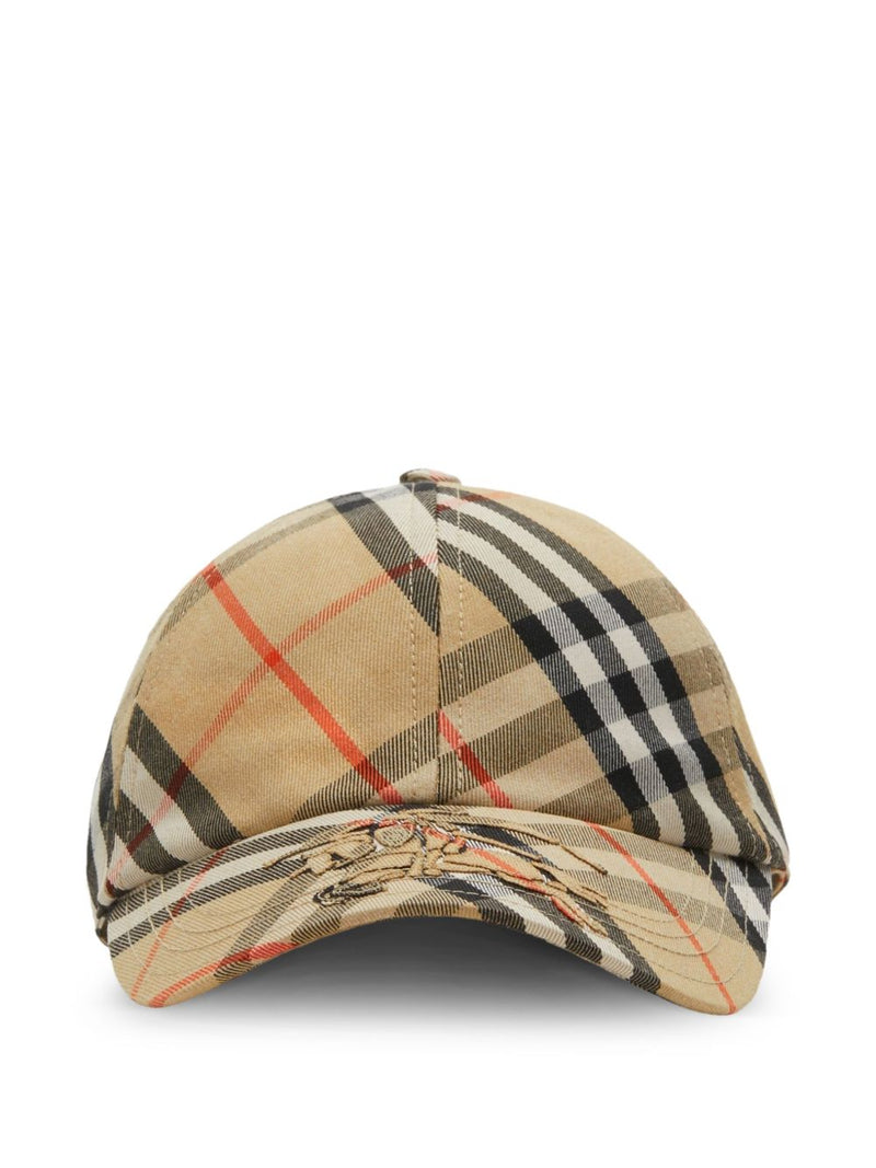 Burberry Check Ekd Twill Baseball Cap | Urbalenti™ NYC
