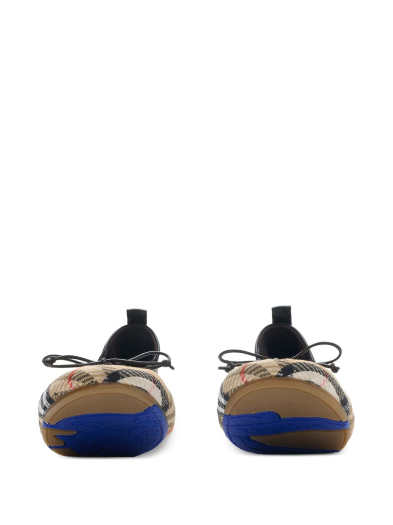 Burberry Check Fawn Ballerinas | Urbalenti™ NYC