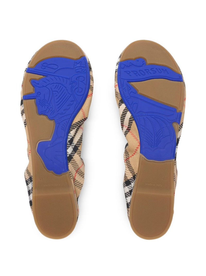 Burberry Check Fawn Ballerinas | Urbalenti™ NYC