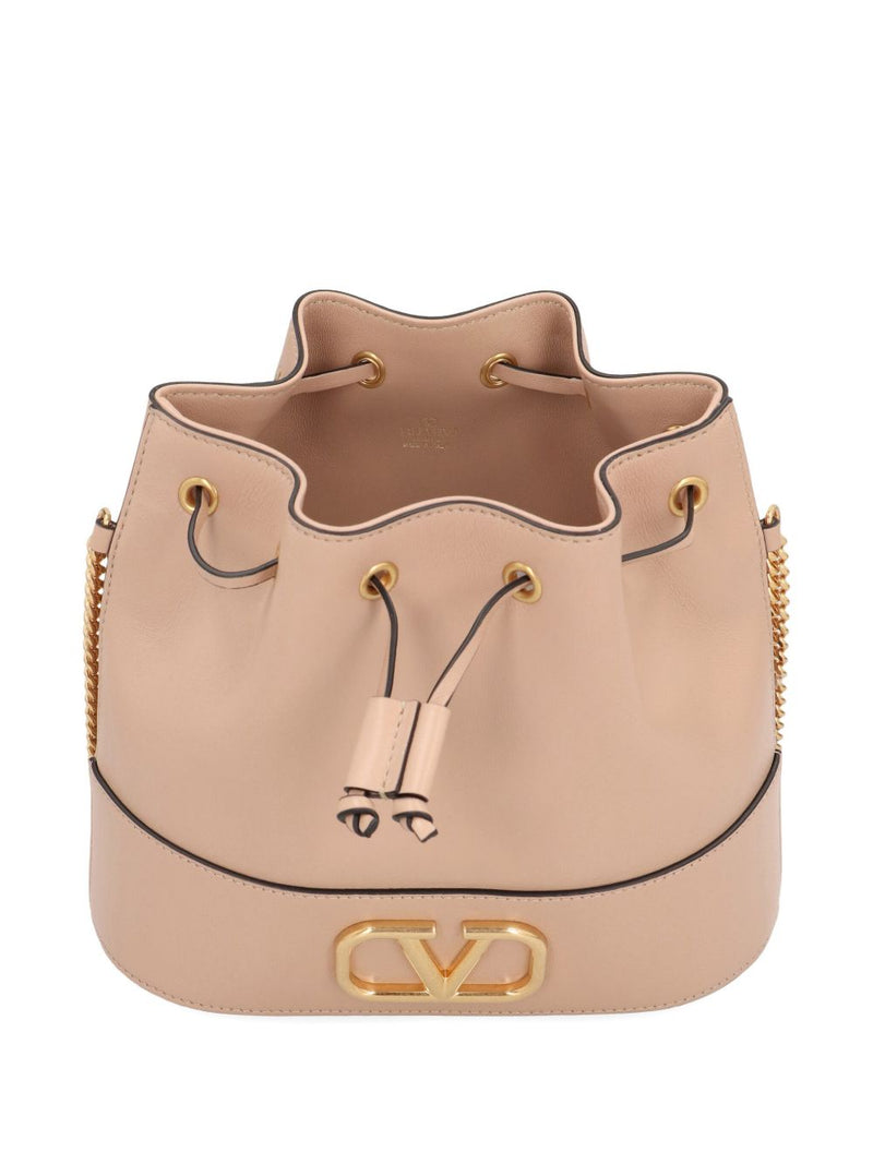 Valentino Garavani Mini Bucket Bag In Nappa With Vlogo Signature Chain | Urbalenti™ NYC