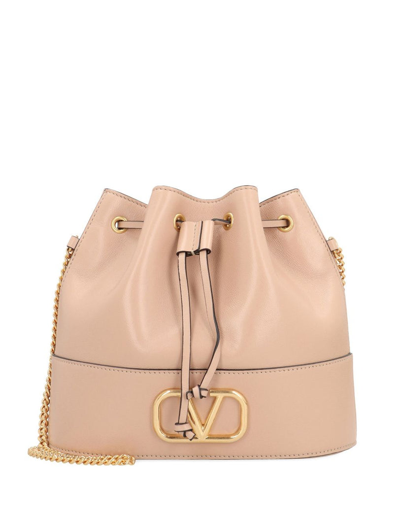 Valentino Garavani Mini Bucket Bag In Nappa With Vlogo Signature Chain | Urbalenti™ NYC