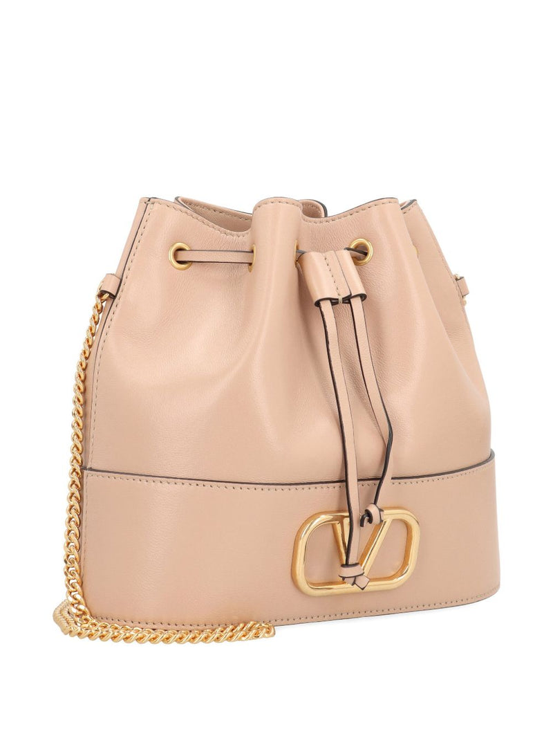 Valentino Garavani Mini Bucket Bag In Nappa With Vlogo Signature Chain | Urbalenti™ NYC