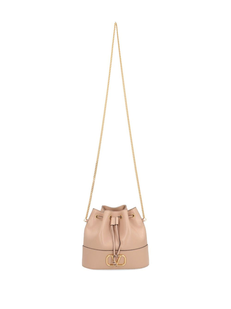 Valentino Garavani Mini Bucket Bag In Nappa With Vlogo Signature Chain | Urbalenti™ NYC