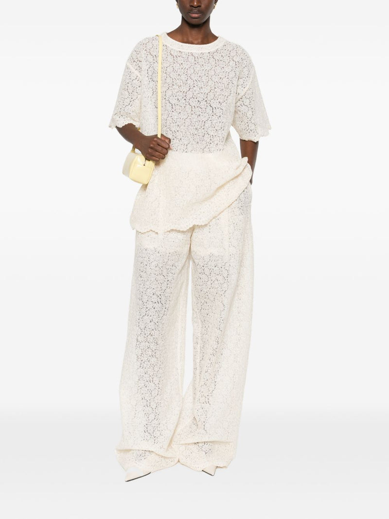 Ermanno Scervino Ermanno Scervino Embroidered wide-leg trousers