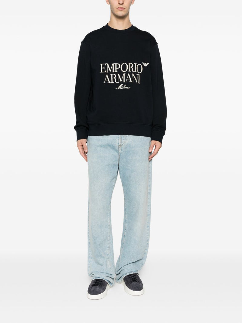 Emporio Armani Logo cotton sweatshirt Variant 11 | Urbalenti™ NYC