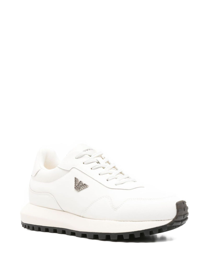 Emporio Armani Emporio Armani ASV Regenerated Saffiano Leather Sneakers