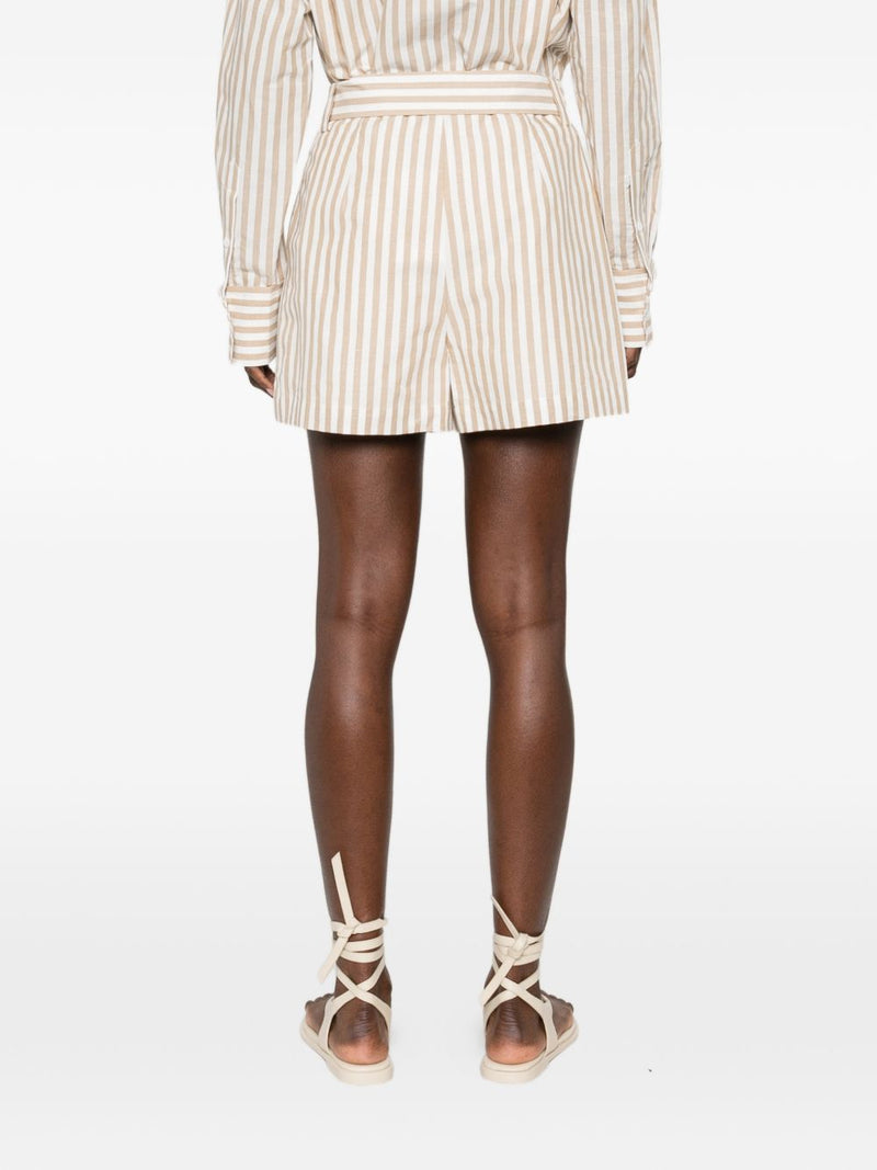Iro Iro Anemone striped cotton shorts