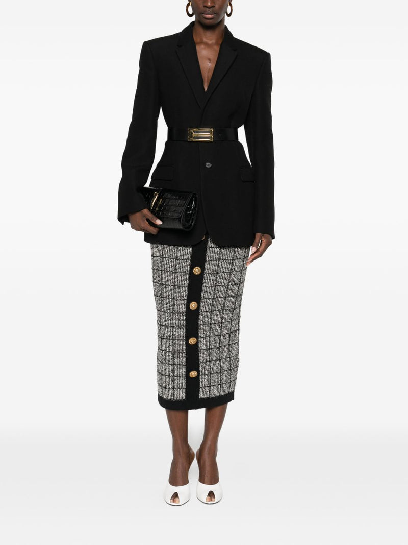 Balmain Balmain tweed long skirt