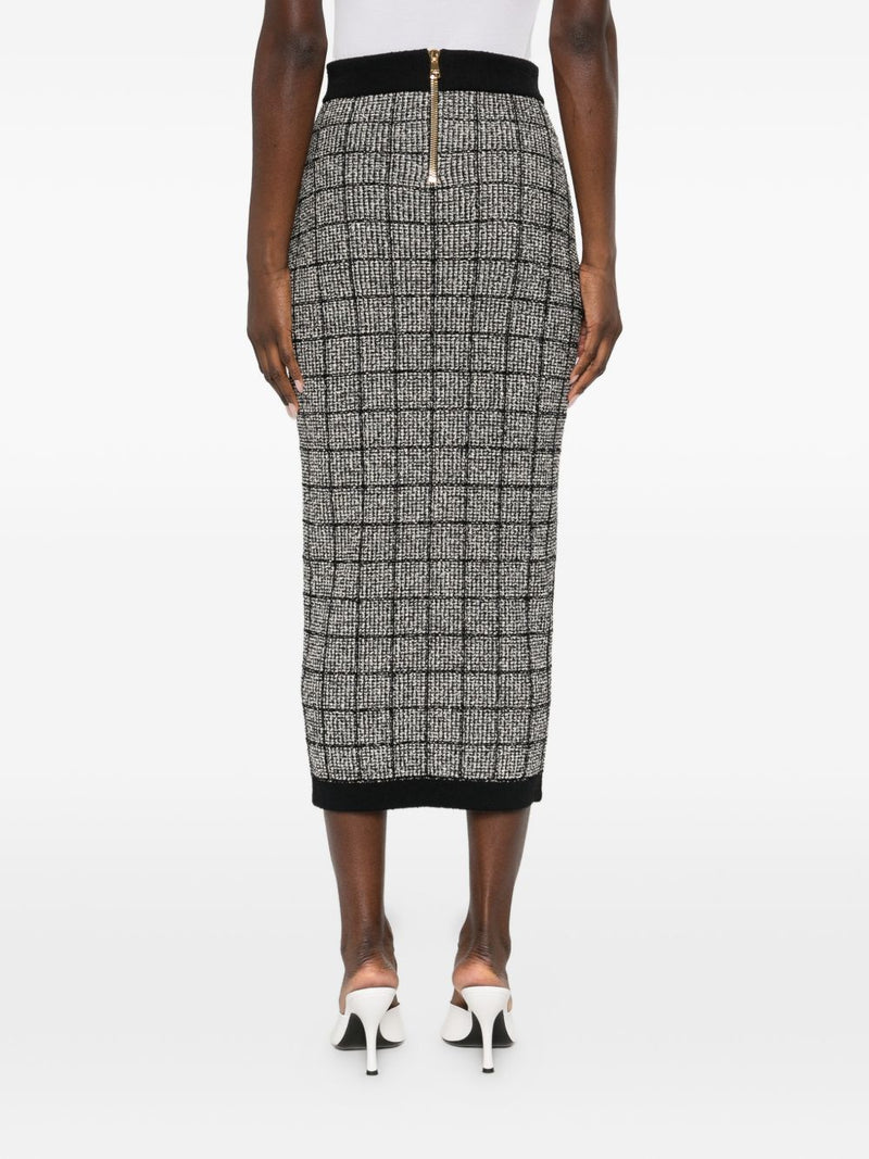Balmain Balmain tweed long skirt
