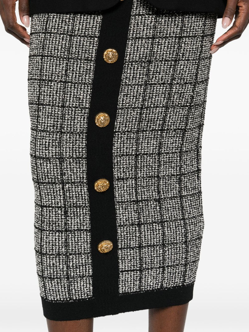 Balmain Balmain tweed long skirt