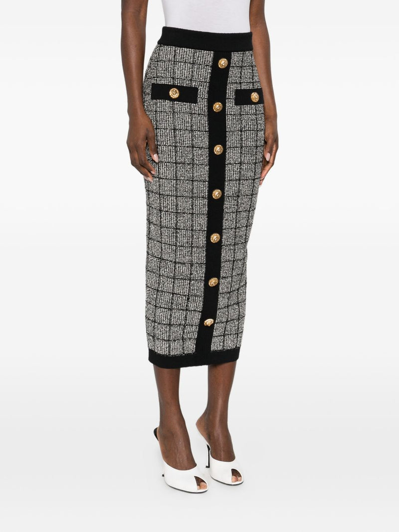 Balmain Balmain tweed long skirt