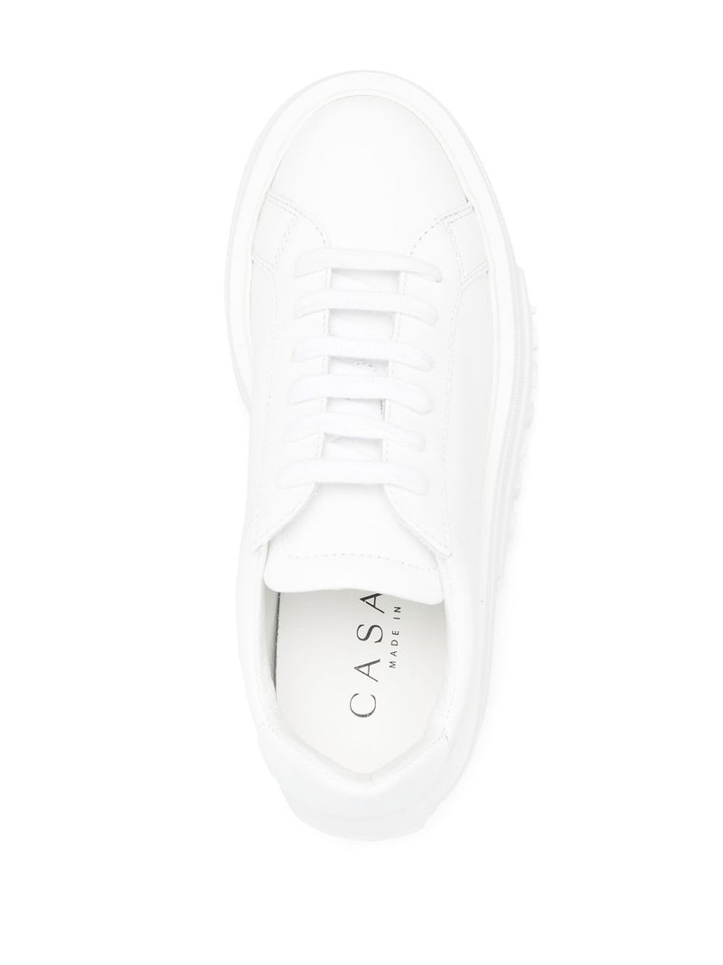 Casadei Casadei Nexus white leather platform sneakers.