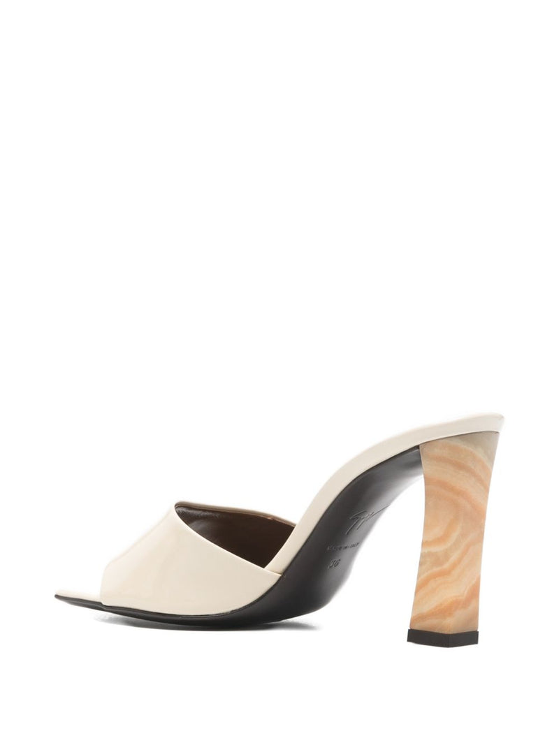 Giuseppe Zanotti Talia 90 leather mules | Urbalenti™ NYC