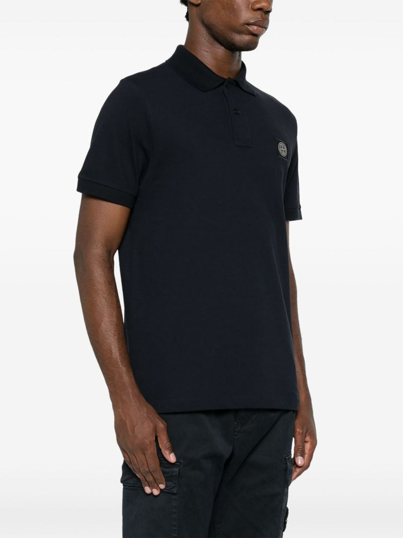 Stone Island Logo cotton polo shirt | Urbalenti™ NYC