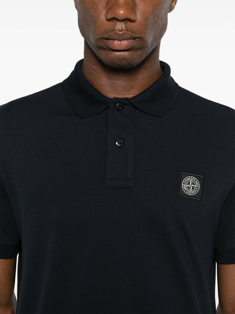 Stone Island Logo cotton polo shirt | Urbalenti™ NYC