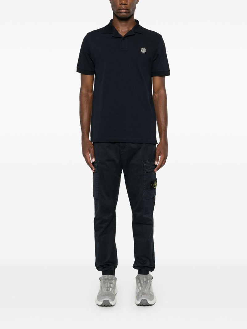 Stone Island Logo cotton polo shirt | Urbalenti™ NYC