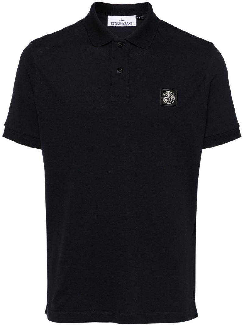 Stone Island Logo cotton polo shirt | Urbalenti™ NYC