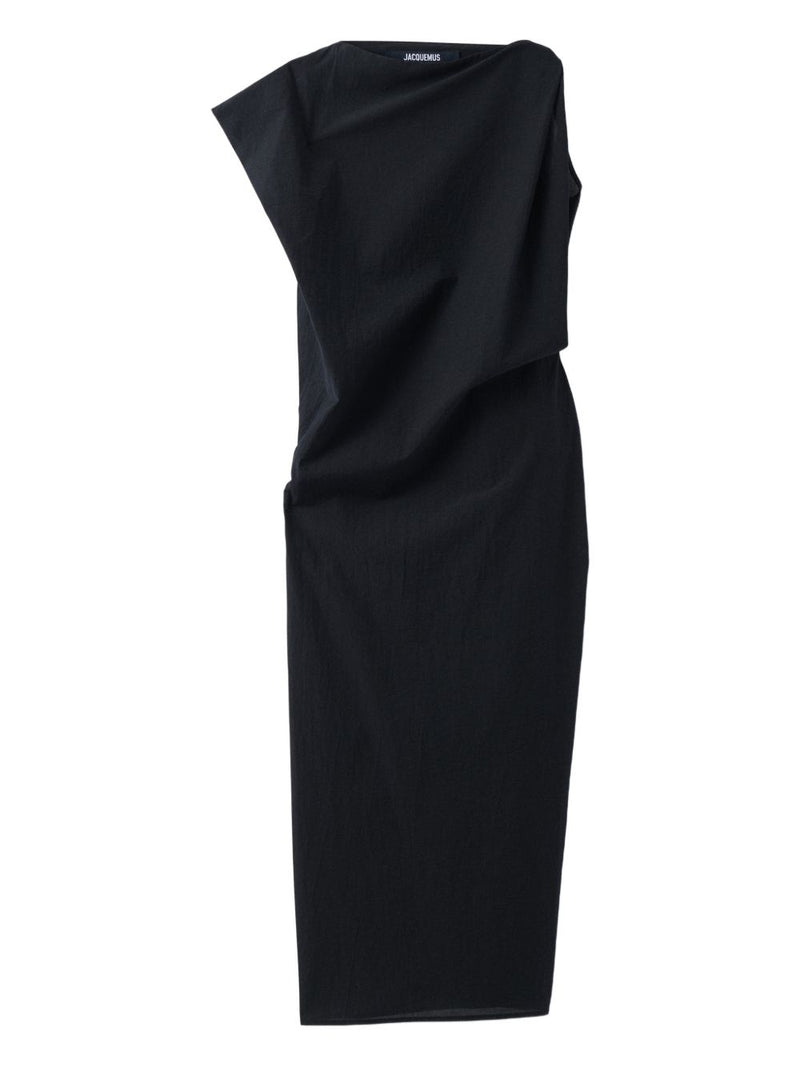 JACQUEMUS La Robe Drap midi dress | Urbalenti™ NYC