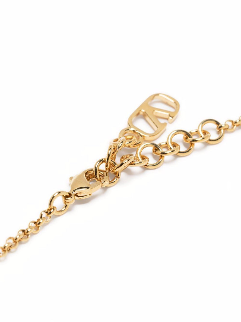 Valentino Garavani Valentino Garavani-Vlogo Signature Bracelet In Metal And Swarovski® Crystals