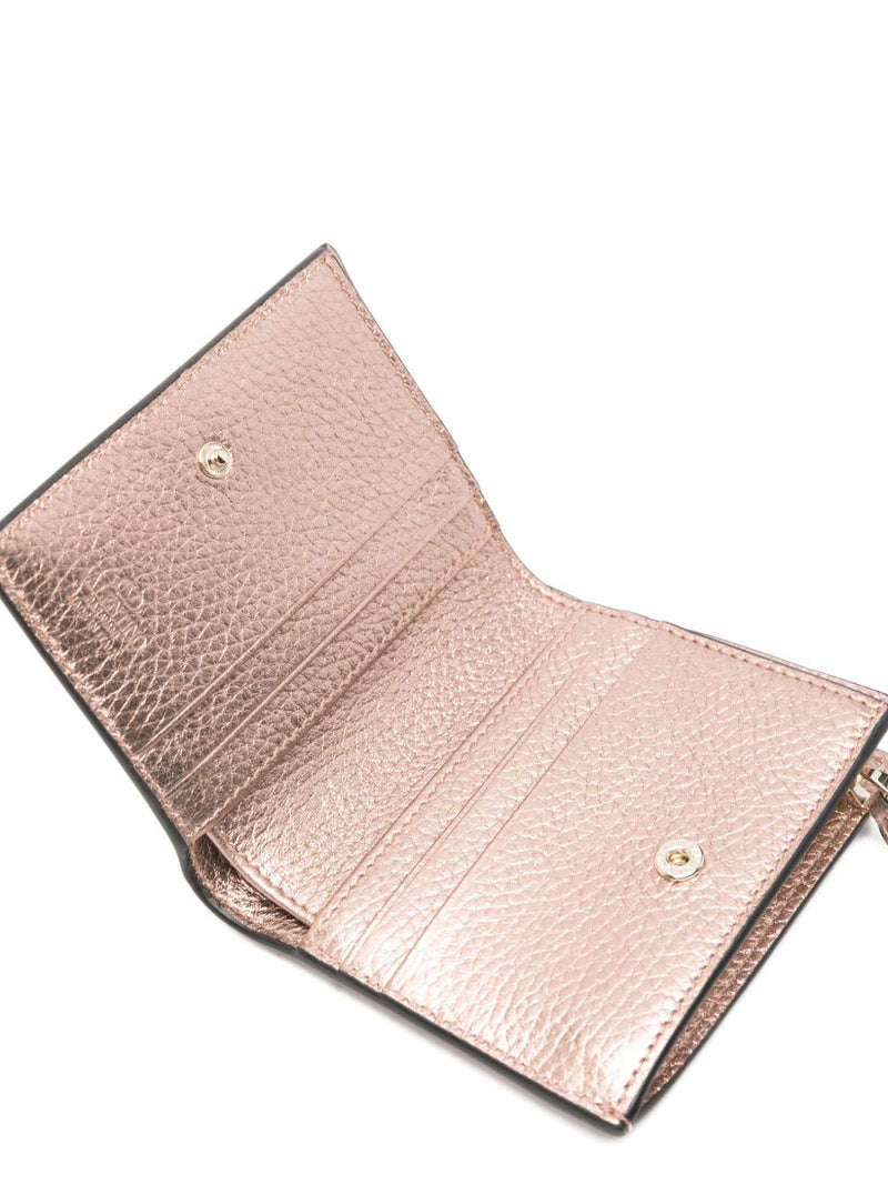 Valentino Garavani -Rockstud Wallet In Grainy Calfskin... | Urbalenti™ NYC