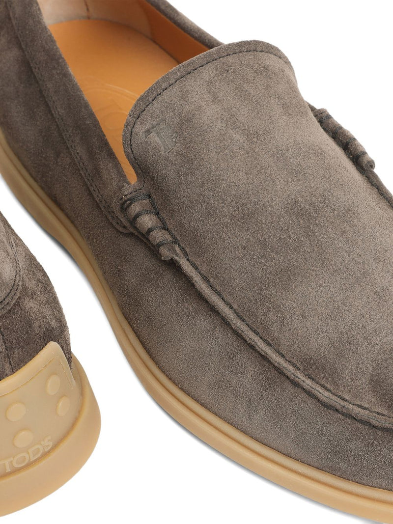 Tod'S Brown Suede Leather Loafers | Urbalenti™ NYC