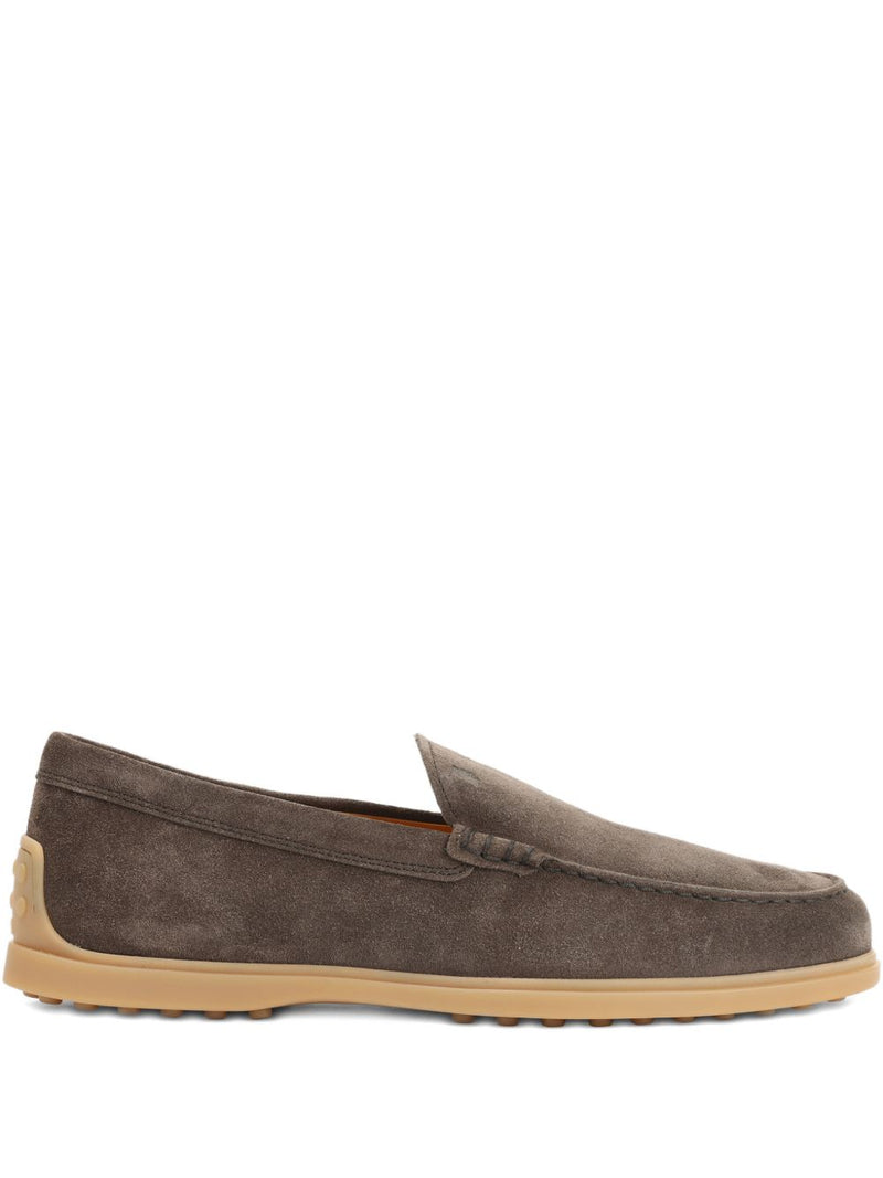 Tod'S Brown Suede Leather Loafers | Urbalenti™ NYC
