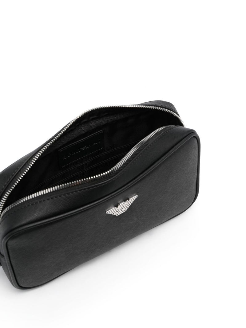 Emporio Armani Asv Regenerated Saffiano Washbag | Urbalenti™ NYC