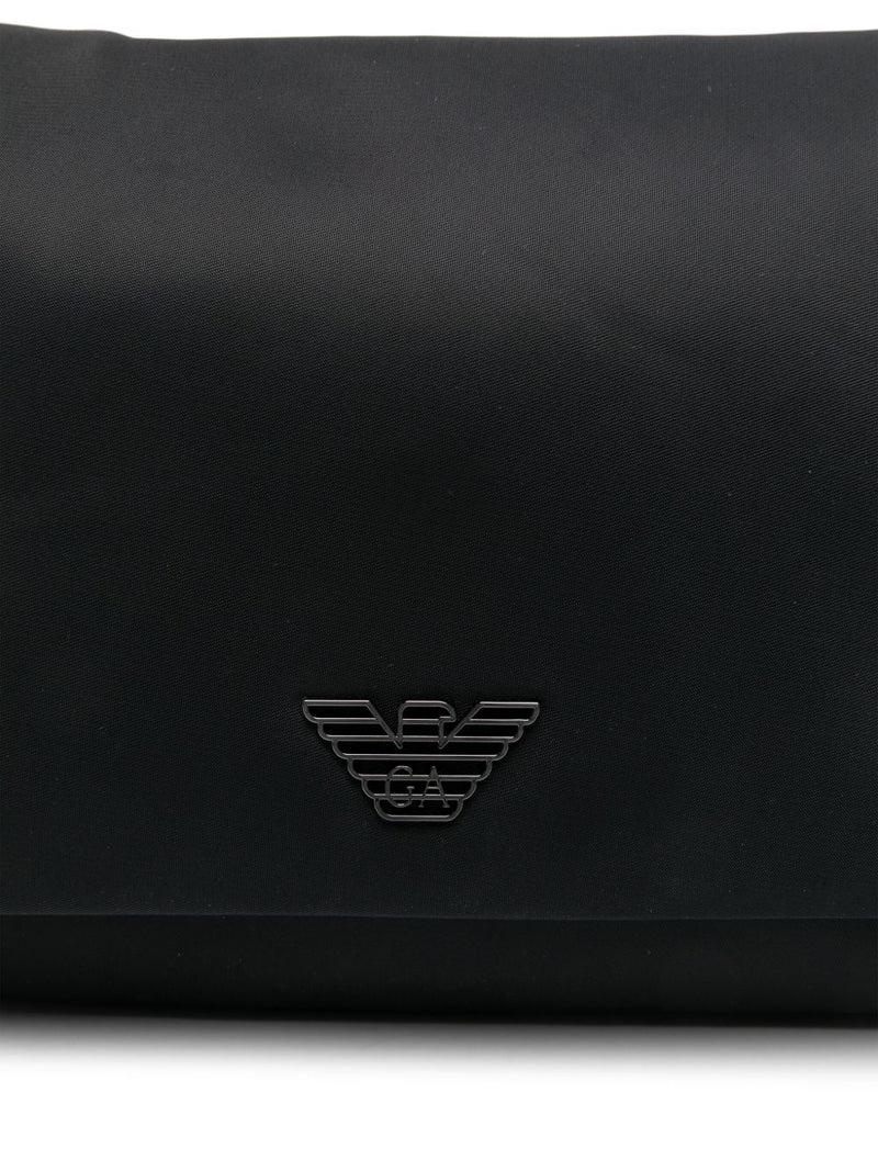EMPORIO ARMANI EXCLUSIVE Asv Recycled-Nylon Shoulder Bag With Flap | Urbalenti™ NYC