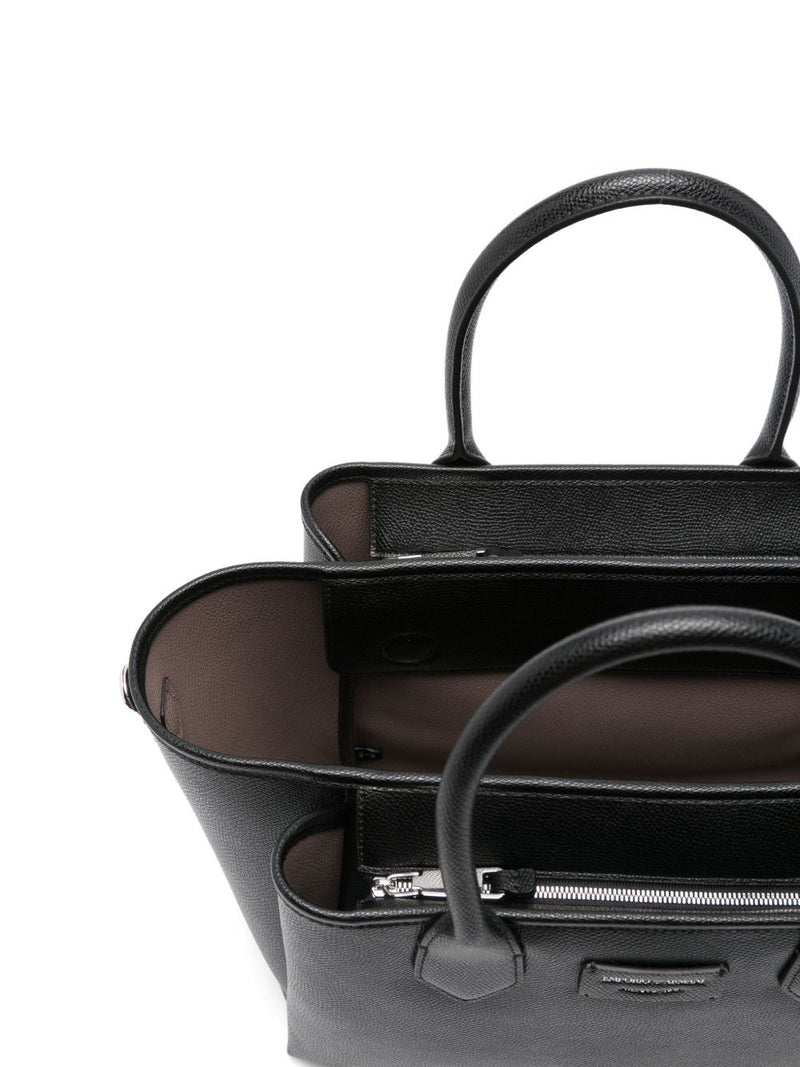 Emporio Armani Medium Shopper Bag With Palmellato Finish | Urbalenti™ NYC