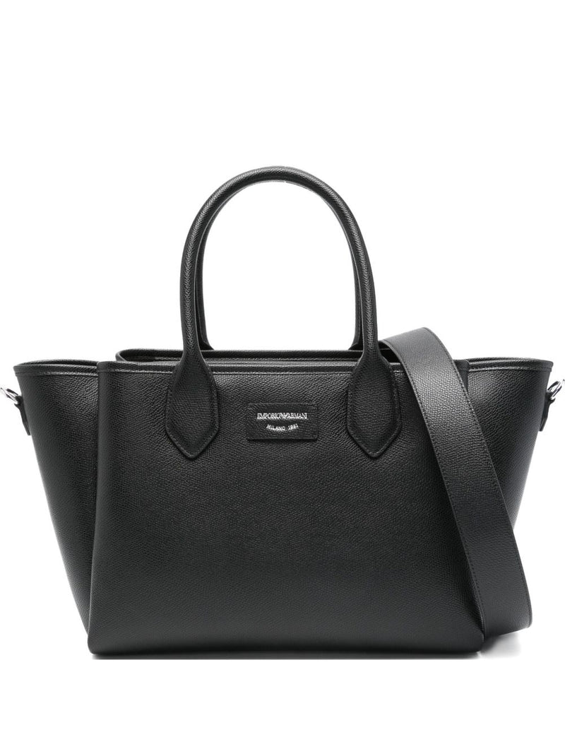 Emporio Armani Medium Shopper Bag With Palmellato Finish | Urbalenti™ NYC