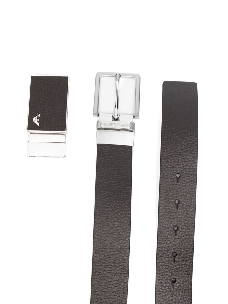 EMPORIO ARMANI EXCLUSIVE Reversible Leather Belt | Urbalenti™ NYC