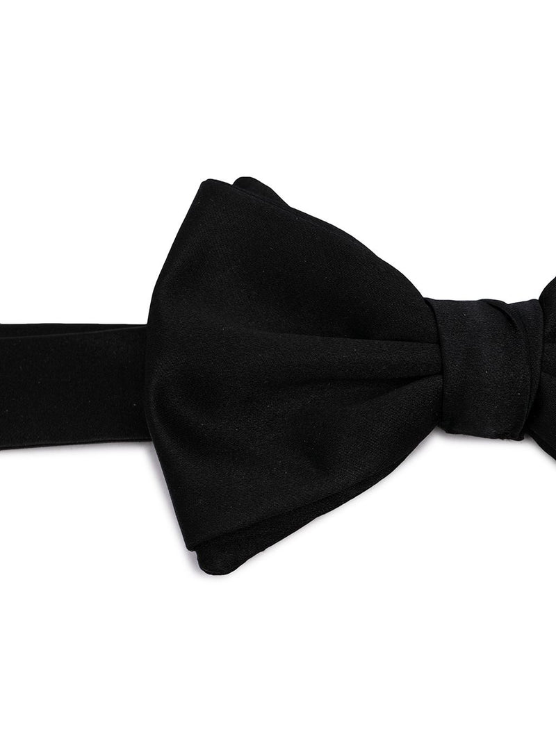 Emporio Armani Emporio Armani Knotted Bow Tie In Micro-Textured Pure Silk