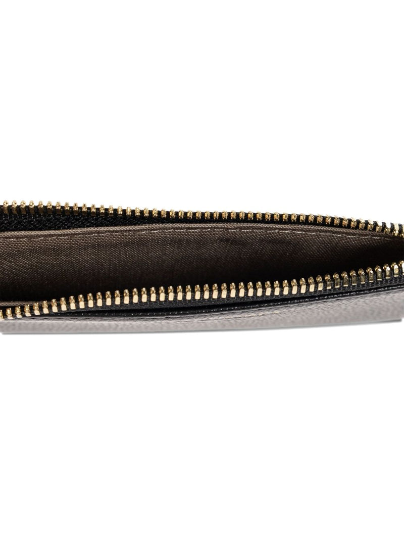 Emporio Armani Zipped, Tumbled-Leather Card Holder | Urbalenti™ NYC