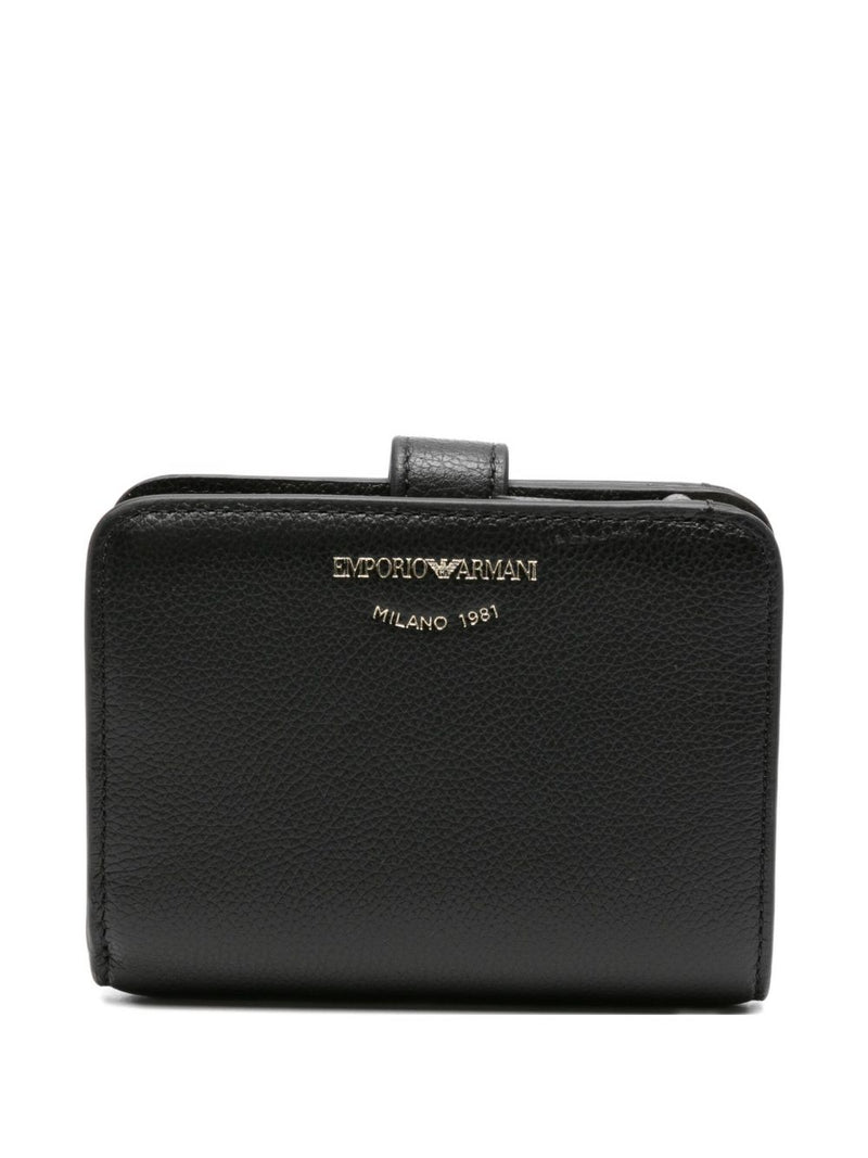 Emporio Armani Tumbled-Leather Bi-Fold Wallet | Urbalenti™ NYC