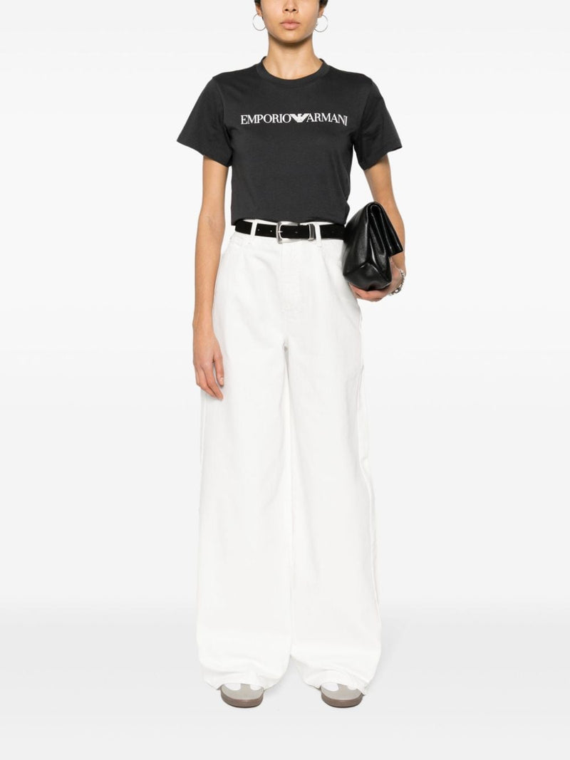 Emporio Armani Logo cotton t-shirt | Urbalenti™ NYC
