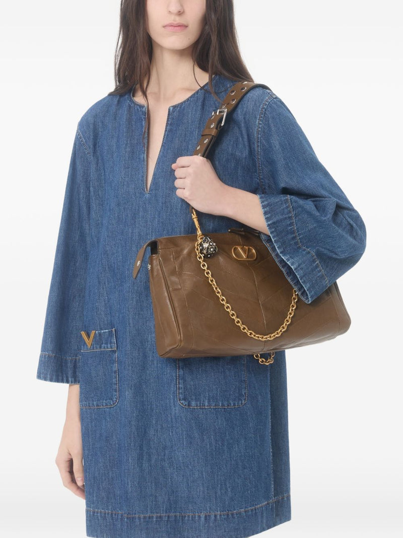 Valentino VLogo Signature denim short dress | Urbalenti™ NYC