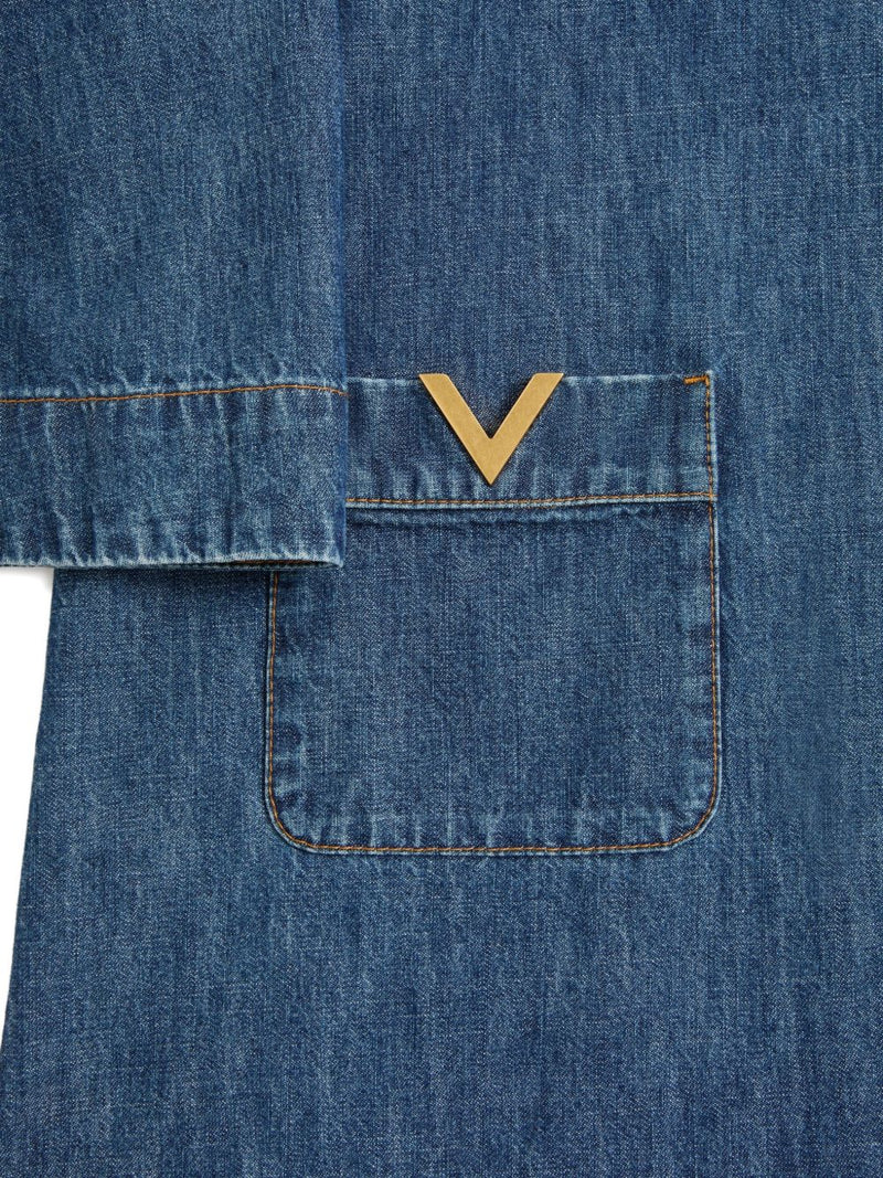 Valentino VLogo Signature denim short dress | Urbalenti™ NYC