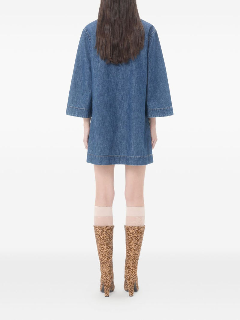Valentino VLogo Signature denim short dress | Urbalenti™ NYC