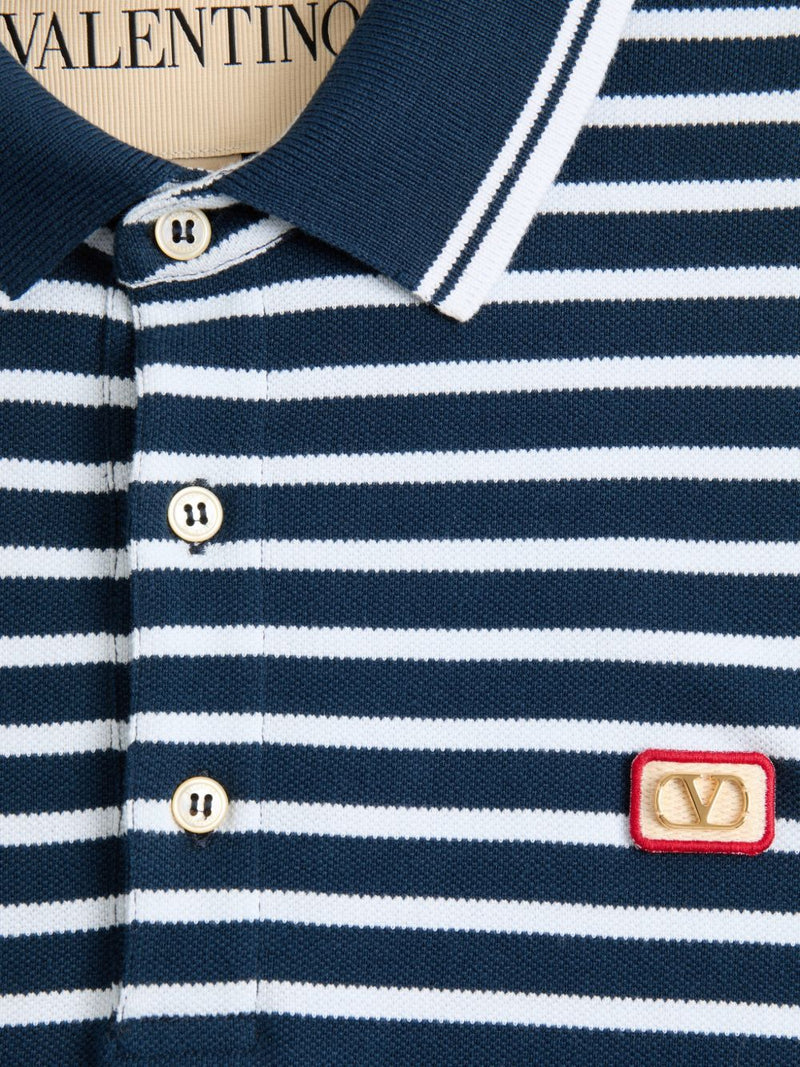 Valentino VLogo Signature piquet cotton polo shirt Variant 3 | Urbalenti™ NYC