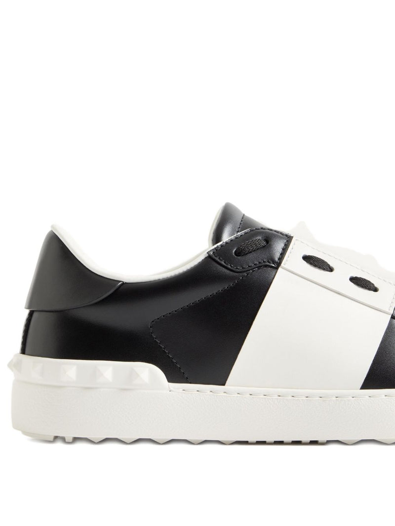 Valentino Garavani Open Calfskin sneaker - Black and White Leather | Urb... | Urbalenti™ NYC