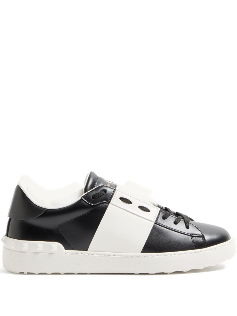 Valentino Garavani Open Calfskin sneaker - Black and White Leather | Urb... | Urbalenti™ NYC