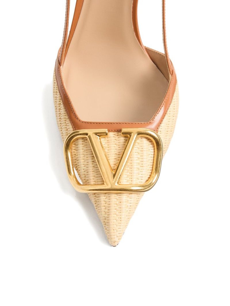 Valentino Garavani Valentino Garavani VLogo Signature leather slingback pumps